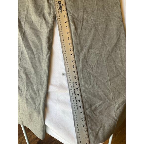 Banana Republic Women Dress Pants size 10 Gray w Liner Mid Rise Wide Leg Flared - Picture 4 of 11